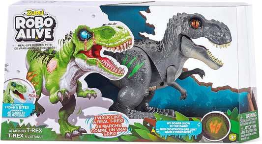 Robo Alive Attacking T-Rex Battery-Powered Robotic (Grey)
