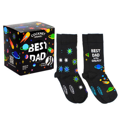 Men's Best Dad In The Galaxy Socks 2 Pairs