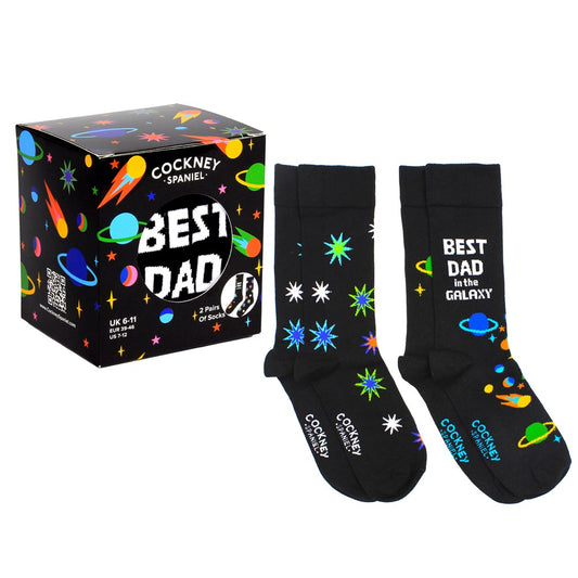 Men's Best Dad In The Galaxy Socks 2 Pairs