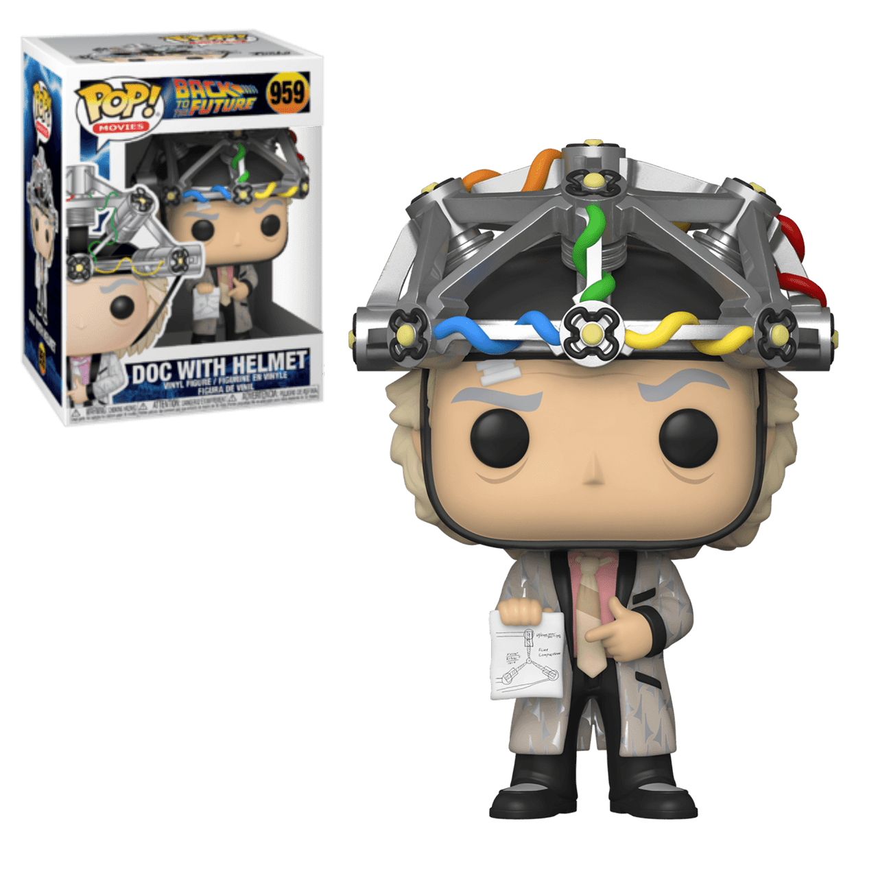FUNKO POP! DOC With HELMET #959 Back to the Future Vinyl Figure