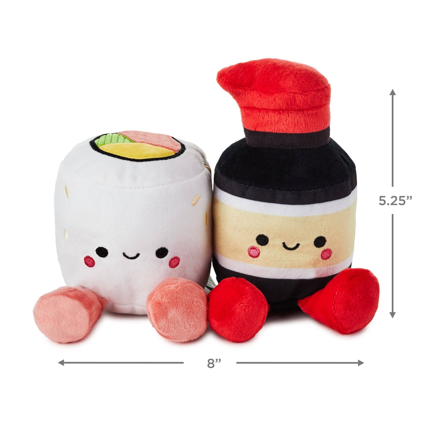 Better Together Sushi & Soy Sauce Magnetic Soft Toy Pair