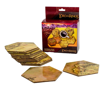Lord of the Rings: Middle Earth Hex Map Coasters