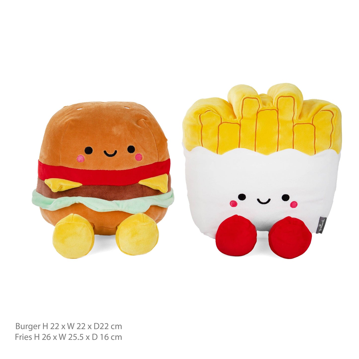 Better Together Jumbo Burger And Fries Magnetic Plush Pair