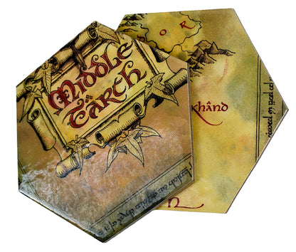 Lord of the Rings: Middle Earth Hex Map Coasters