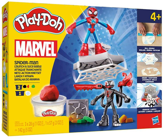 PLAY-DOH SPIDERMAN LAUNCH AND SLICE BATTLE