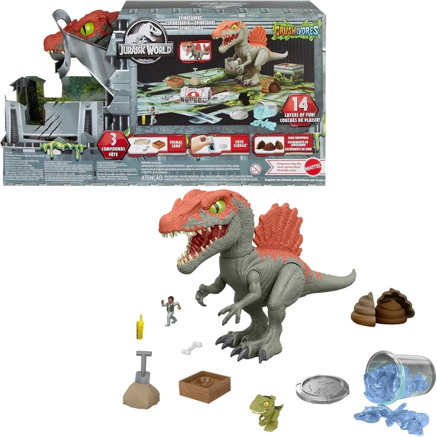 Jurassic World Crushivores Cage Crasher Spinosaurus
