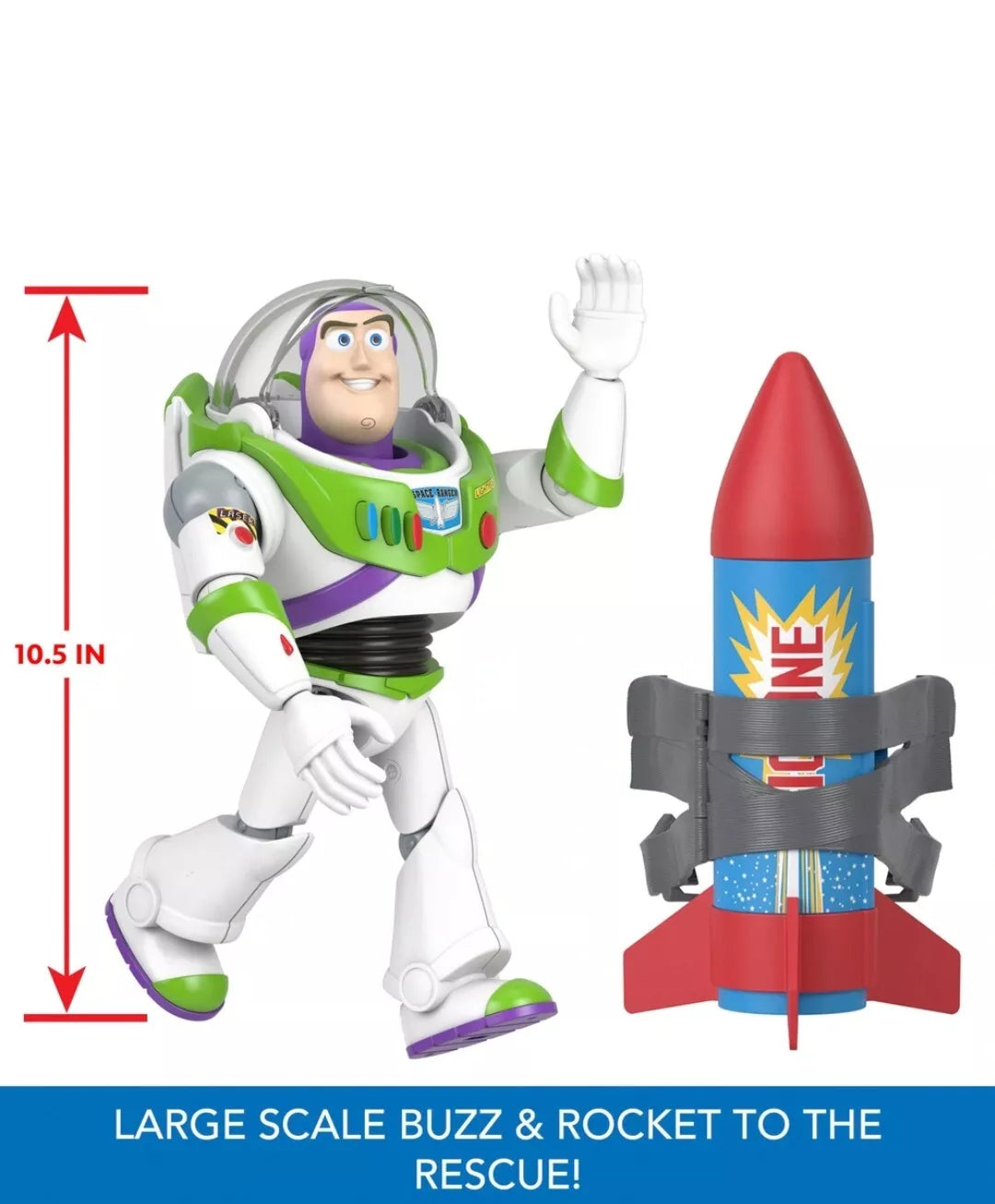PIXAR LARGE SCALE FEATURE BUZZ WITH ROCKET