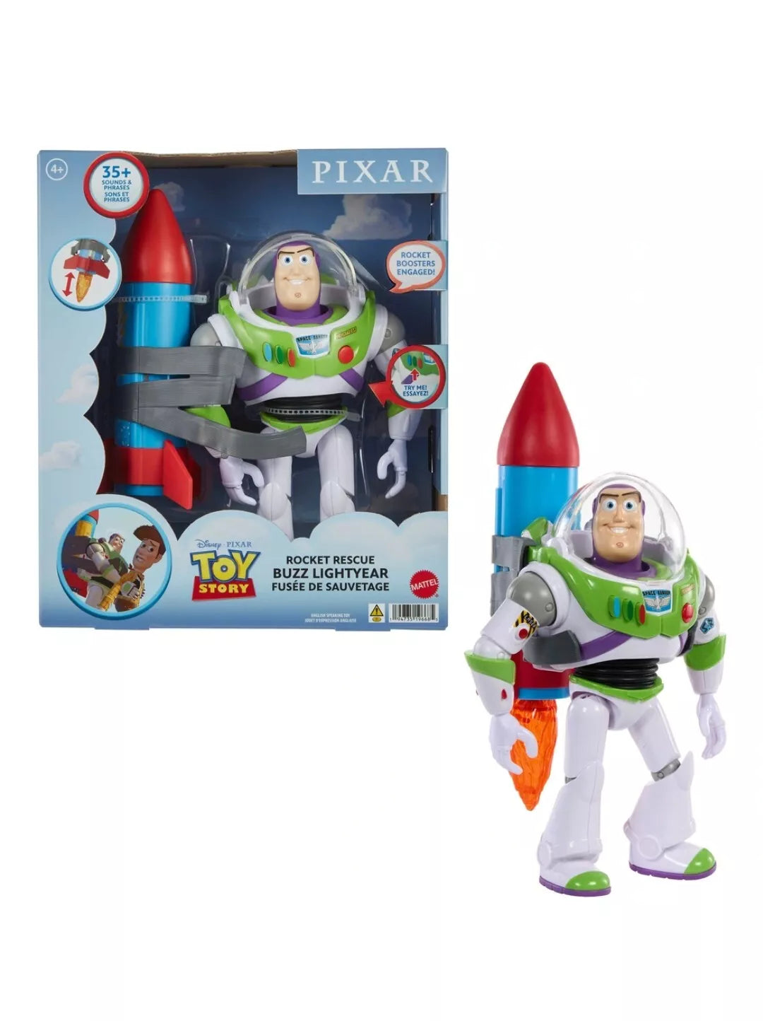 PIXAR LARGE SCALE FEATURE BUZZ WITH ROCKET