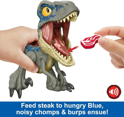 Mattel Jurassic World Mega Roar Velociraptor 'Blue' Sound & Stretchable Jaw