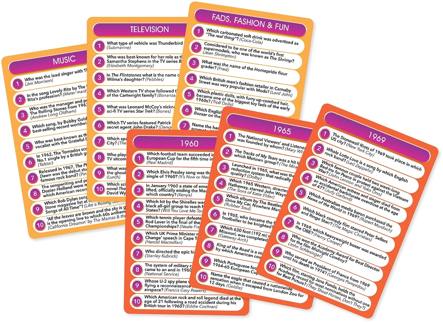 Top Trivia Decades - 5000 Questions