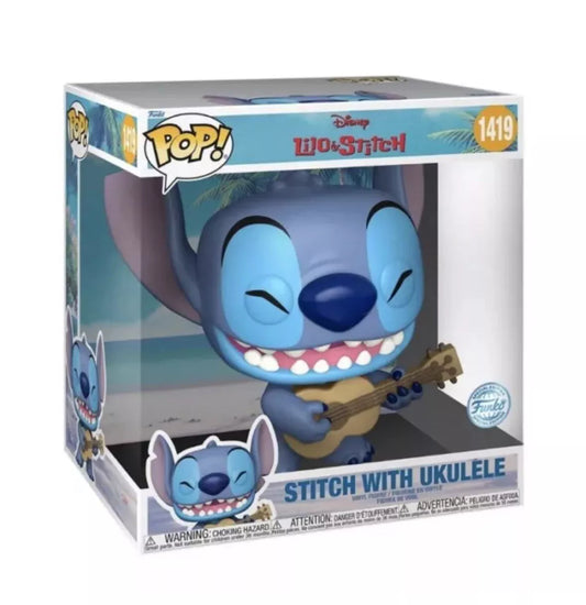 Pop! Disney - Jumbo Size Stitch with Ukulele #1419