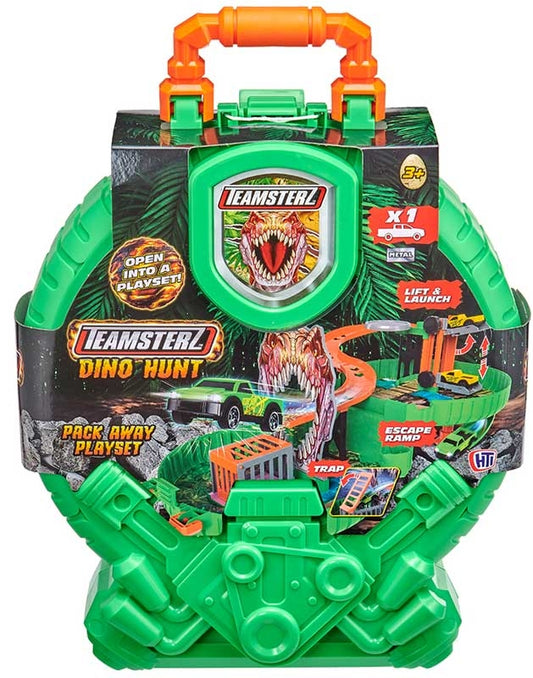 TEAMSTERZ DINO HUNT PACKAWAY WHEEL PLAYSET