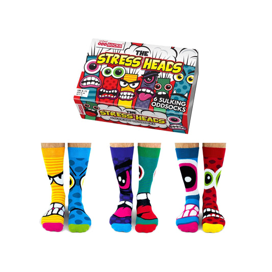 THE STRESS HEADS Socks By Untied Oddsocks